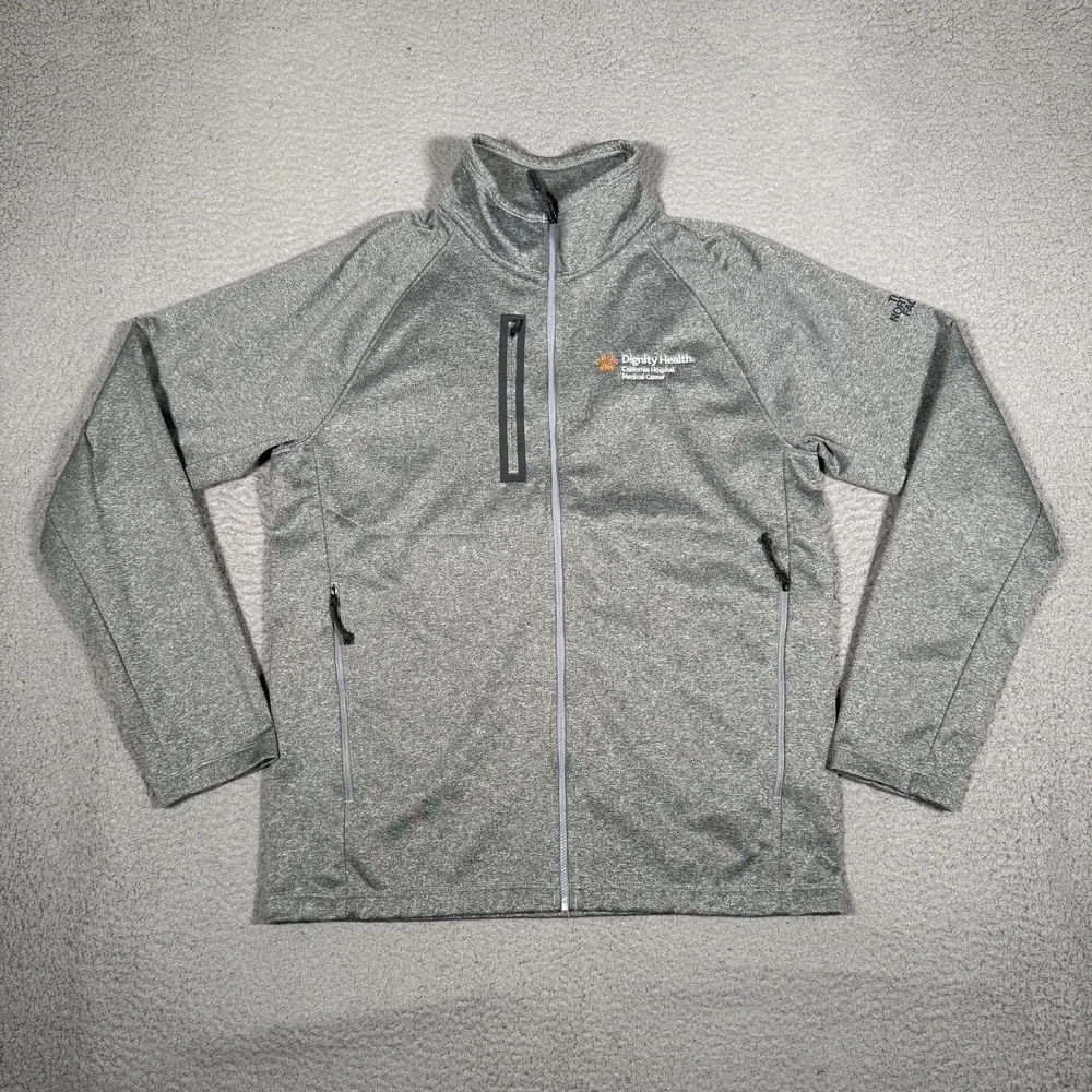 The North Face Sweater‎ Mens Medium Gray Full Zip Outdoor Pullover Casual Preppy